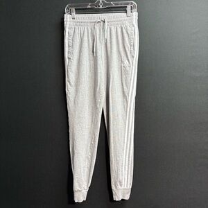 Adidas Women’s Slim Fit Grey 3‑Stripe Jogger Sweatpants Size S Athletic Lounge